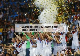 2024欧洲杯赛程,2024欧洲杯赛程时间表小组赛结果